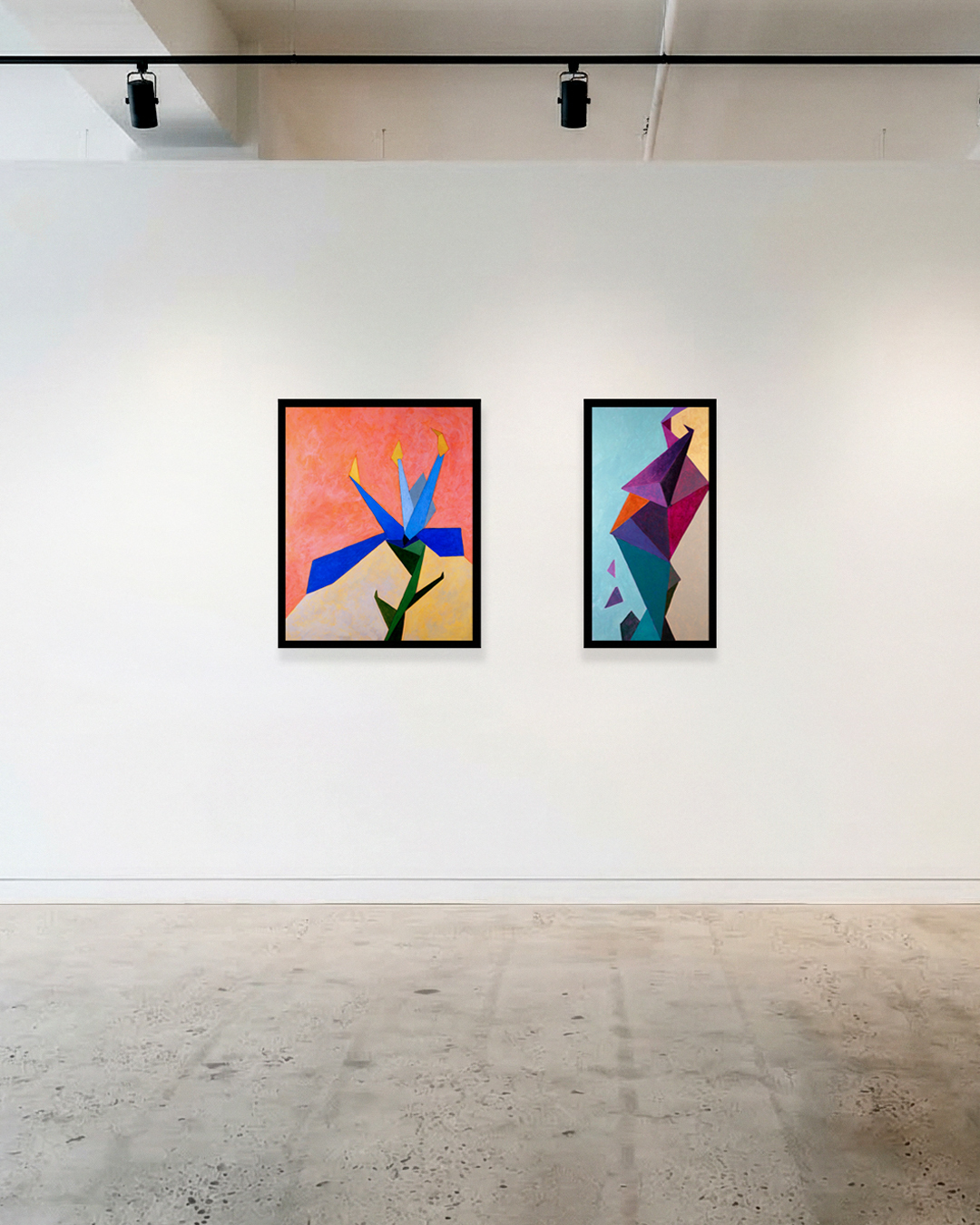 Veils and Planes of Magnificence on the gallery wall